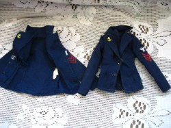 CHER HK NAVY BLUE MILITARY JACKET, FLIGHT TCA HAT, TRAVEL BAG